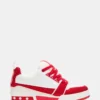 Skater Rød/Hvid Rhinestones