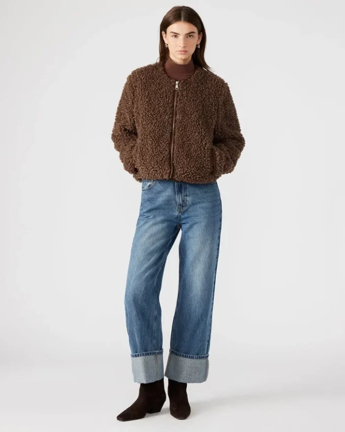 Teddy-jakke, brun