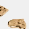 Teksturerede hjerteøreringe i guld Teksturerede hjerteøreringe i guld