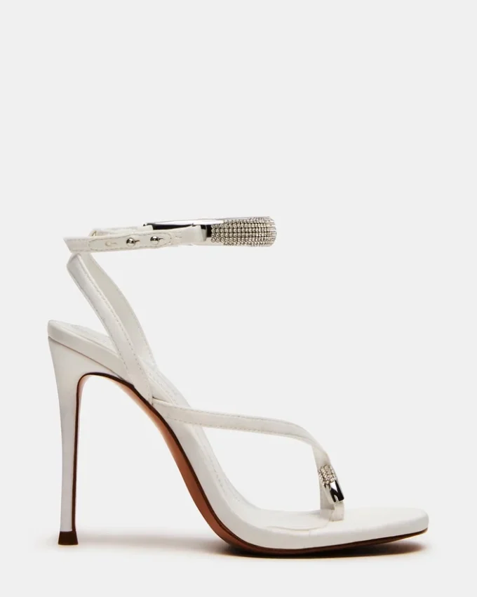 Tia Rhinestones hvid satin