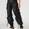 Vegan Leather Duo Pant Black